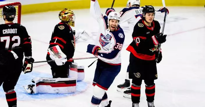 Severson, Greaves carry the travel-delayed Blue Jackets past the Senators, 4-1
