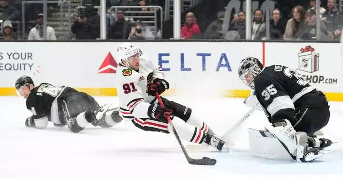 Connor Bedard scores for 3rd straight game, Blackhawks hold off Kings 2-1
