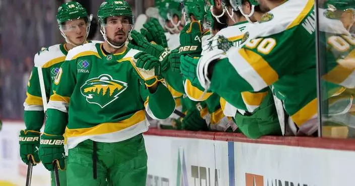 Johansson scores 2, Boldy has goal and assist in Wild&#8217;s 5-2 win to snap Stars&#8217; 11-game point streak