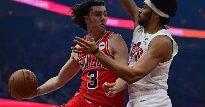 Buzelis and Vucevic score 24 apiece to lead Bulls to 136-125 victory over short-handed Cavaliers