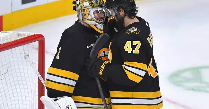 Bruins rally to beat Blues 5-2 with two goals each from Kastelic and Minten