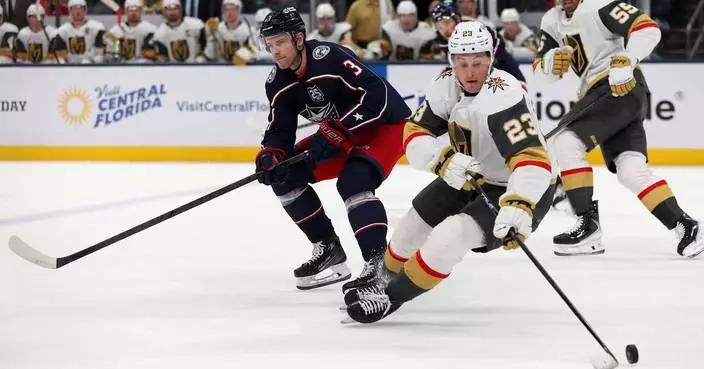 Hutton, McNabb lift Golden Knights past Blue Jackets 3-2