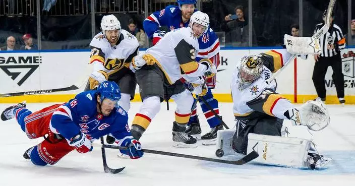 Eichel scores late in OT as Golden Knights beat Rangers 3-2