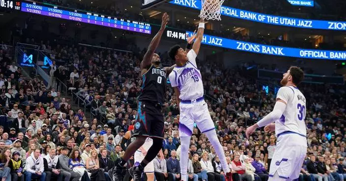 Ace Bailey leaves Jazz-Pistons game with a hip strain