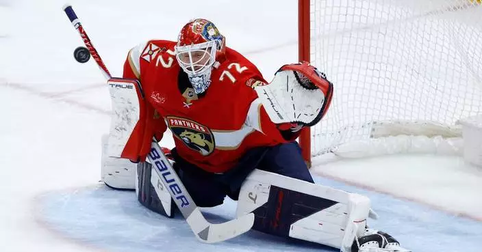 Reinhart scores twice as Panthers beat Capitals 5-3, giving Florida 9th win in 12 games