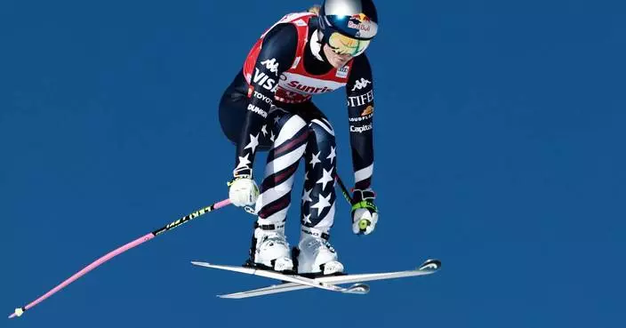 Lindsey Vonn places 2nd in a World Cup downhill a day after becoming oldest winner at age 41
