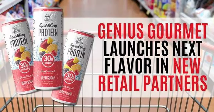 Genius Gourmet Expands Sparkling Protein Line with Launch of Fruit Punch 30g Sparkling Protein Flavor &#8211; Extends National Retail Footprint