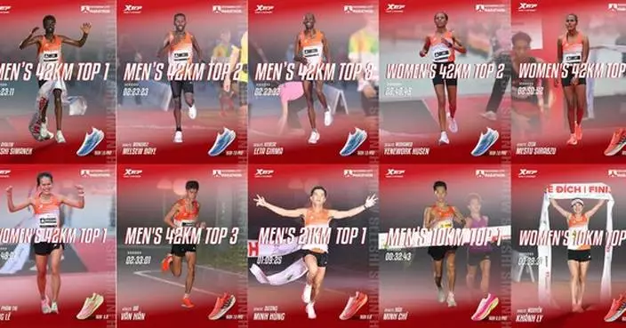 Xtep-Athletes Sweep Full Marathon Podiums at Techcombank Ho Chi Minh City International Marathon