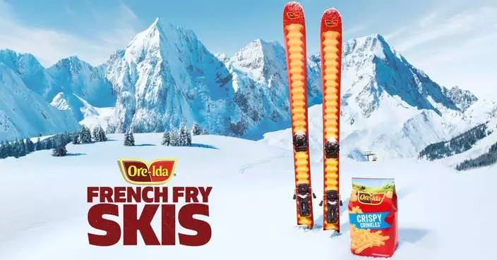 Ore-Ida Brings Its Iconic Fries from the Freezer Aisle to the Frozen Slopes with Limited-Edition Fry-Inspired Skis