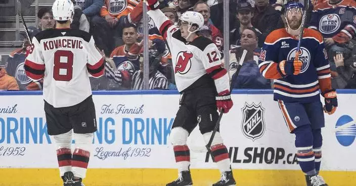Devils hold off Oilers 2-1, extend perfect record when leading after two periods