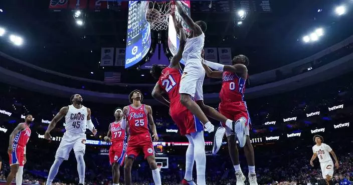 Tyson scores career-high 39, Mobley hits winner to lift Cavaliers to 2-game sweep of 76ers