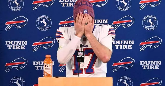 Josh Allen wipes away tears after another playoff loss and takes the blame after his 4 turnovers