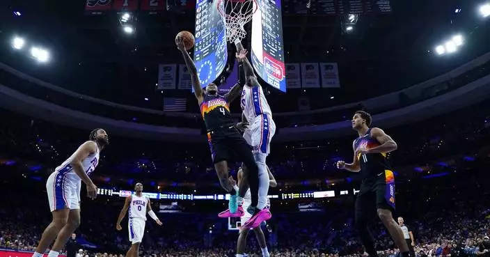 Booker scores 27, Green adds 12 in return to the Suns’ lineup in a 116-110 win over 76ers