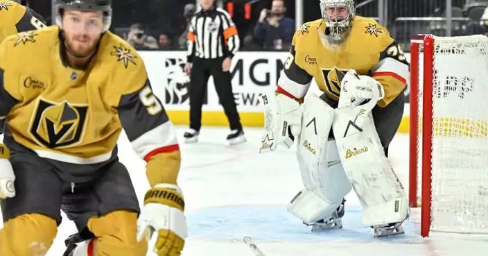 Golden Knights goalie Carter Hart injured in first period against Blue Jackets