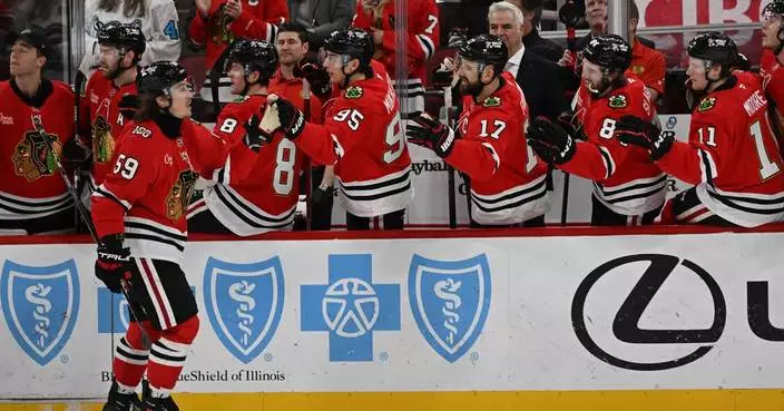 Tyler Bertuzzi completes hat trick in OT in Blackhawks' 3-2 victory over Golden Knights