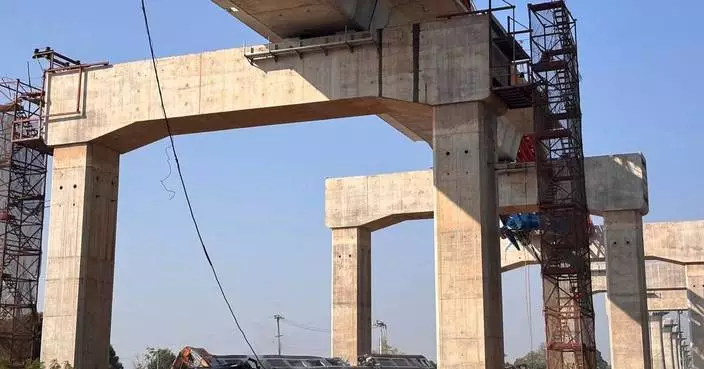 A construction crane falls on a passenger train in northeastern Thailand, killing at least 12 people