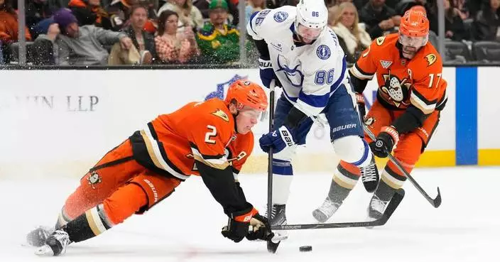 Darren Raddysh scores in OT, Lightning beat Ducks 4-3 in coach Jon Cooper’s 1,000th game