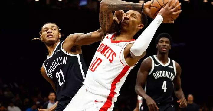 Durant and Thompson lead the Rockets past the Nets 120-96 for their 4th straight victory