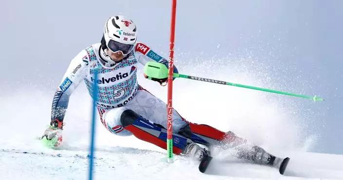 Kristoffersen leads World Cup slalom and would be 6th different winner in 6 races