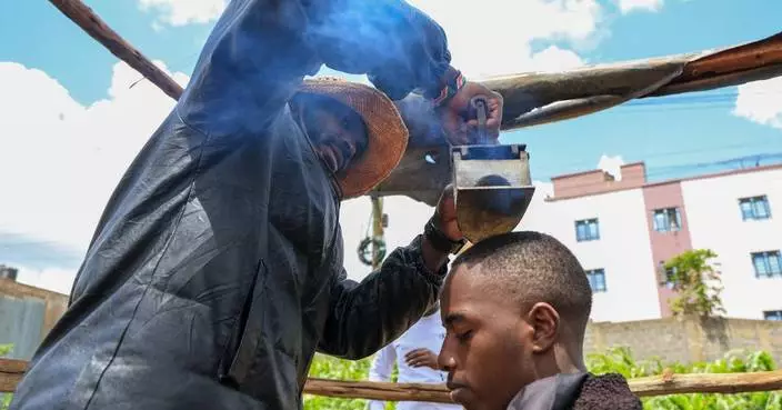 A Kenyan barber who wields a sharpened shovel thrives on Africa’s social media craze