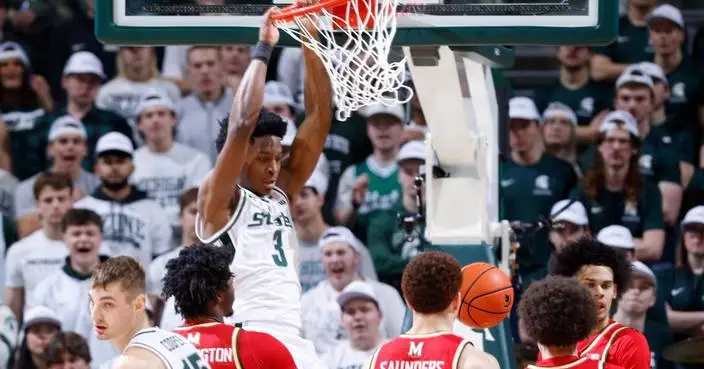 No. 10 Michigan State routs Maryland 91-48 for 6th straight win and 10th in 11 games