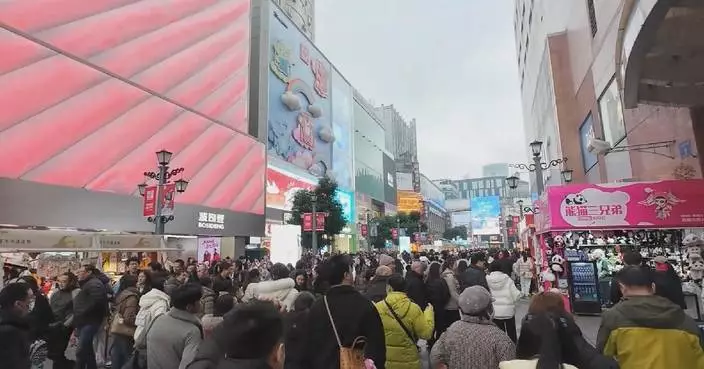 Key business districts see growth in customer traffic, sales during New Year holiday