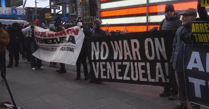 Demonstrators rally in US cities over military action in Venezuela