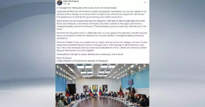 Venezuela's acting president chairs first cabinet meeting amid heightened tensions with US