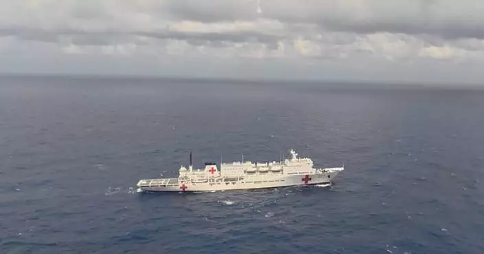 Chinese navy hospital ship drills medical rescue in Atlantic waters