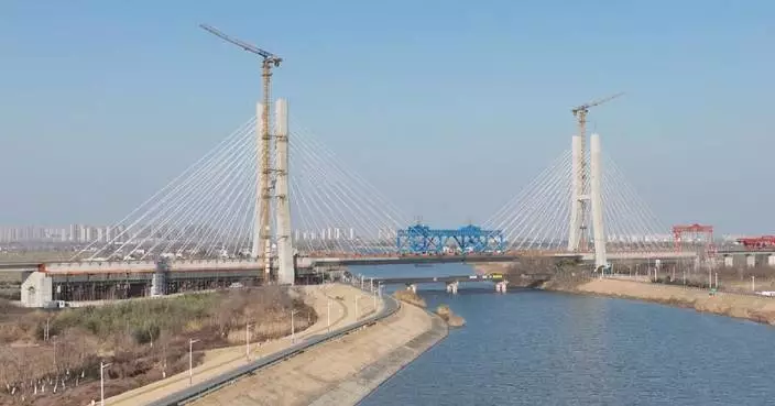 High-speed railway linking Shanghai, Nanjing, Hefei sees new construction progress