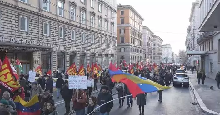 Protesters rally in Italy, Greece against U.S. military operation in Venezuela