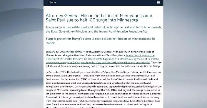 Minnesota, Illinois sue Trump administration over surge of federal immigration enforcement
