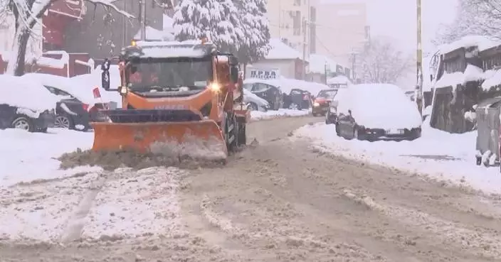 Heavy snowfall blankets Serbia, disrupting power supply, transportation