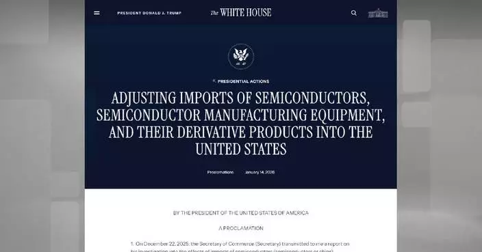 US imposes 25 percent tariff on imports of certain semiconductors