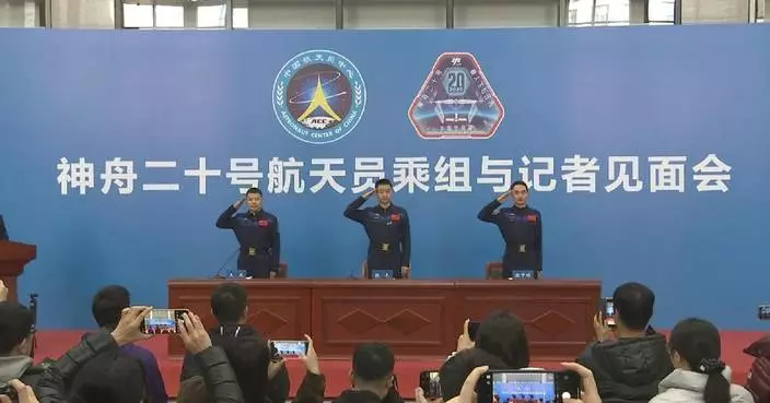 Returned Shenzhou-20 astronauts meet press