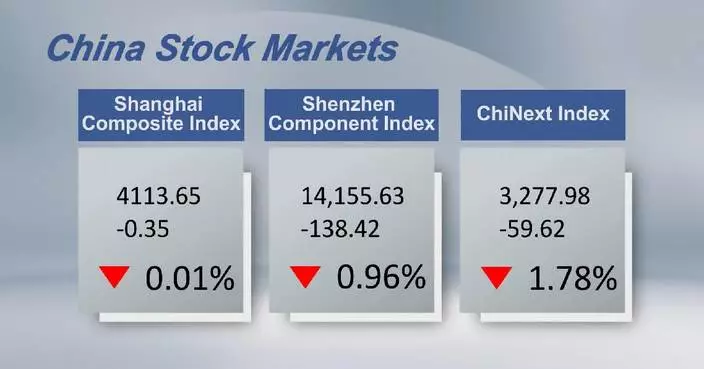 Chinese shares close lower Tuesday