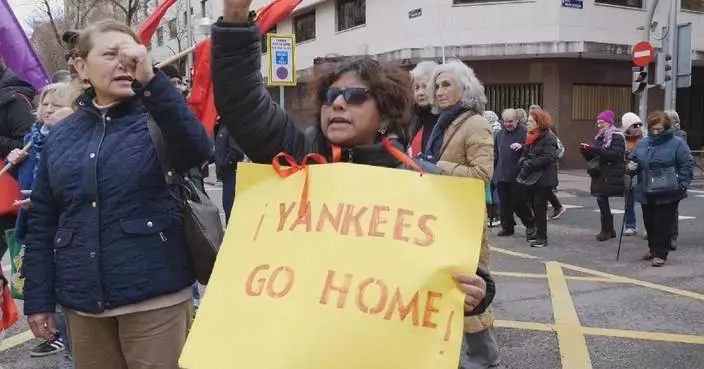 Thousands rally in Madrid against US policies in Latin America, Middle East