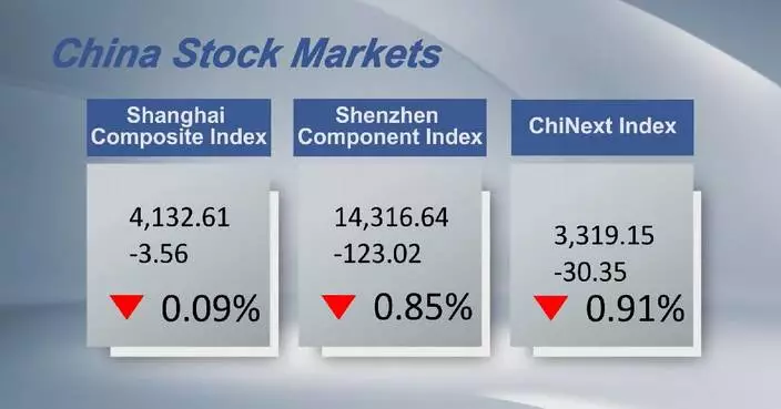 Chinese shares close lower Monday