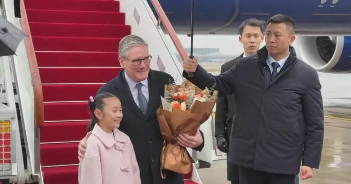 UK Prime Minister Keir Starmer arrives in Shanghai