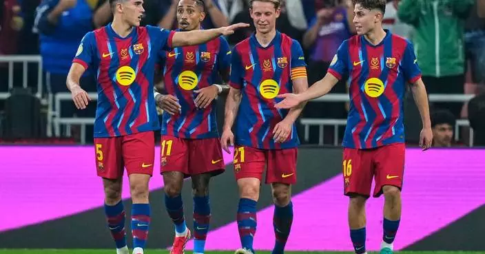 Barcelona routs Athletic Bilbao 5-0 in Spanish Super Cup semis while Yamal watches