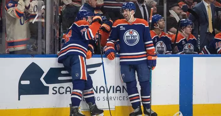 Ekholm scores hat trick as Oilers hold off Ducks for 7-4 victory
