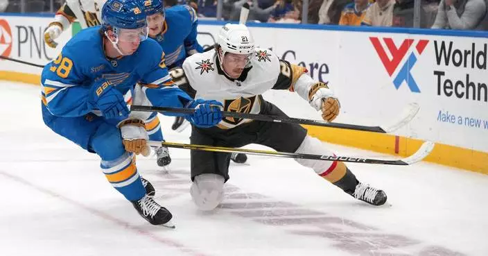 Schenn scores game-winning goal as Blues beat Golden Knights 4-3