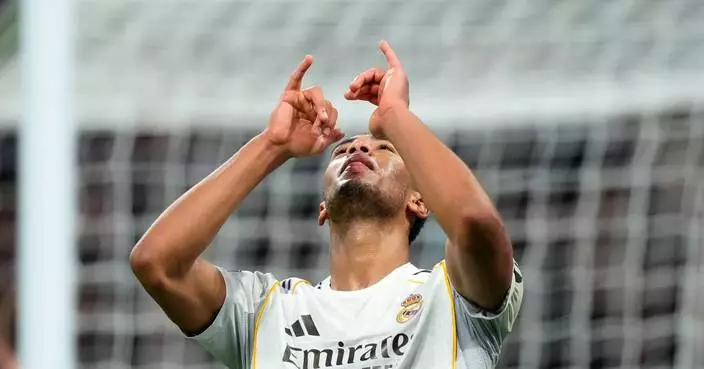 Jude Bellingham sends message to fans with 'drinking' celebration after goal in Real Madrid rout