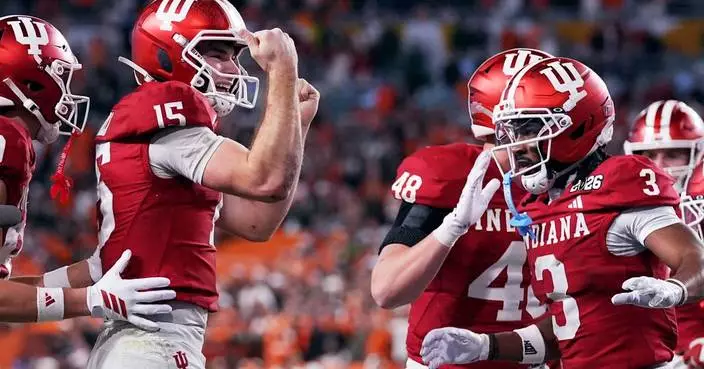 Fernando Mendoza's clutch play against Miami leads undefeated Indiana to its 1st national title