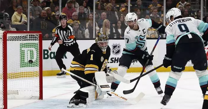After retiring Zdeno Chara's No. 33, Bruins get off to quick start and beat Kraken 4-2