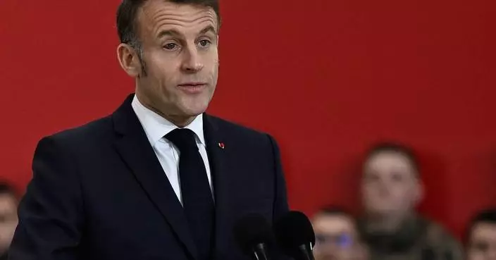 France’s Macron laughs off ‘harmless’ eye condition as he addresses troops
