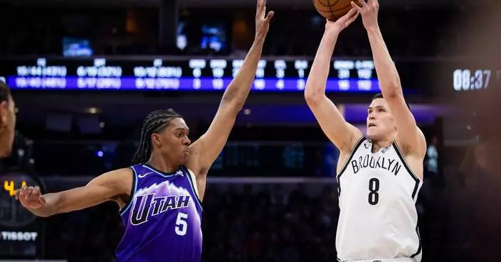 Egor Demin sets NBA rookie 3-point record as Nets snap 7-game skid with 109-99 win over Jazz