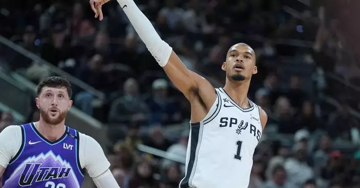 Wembanyama scores 33 points in 123-110 win over Jazz after being named All-Star starter