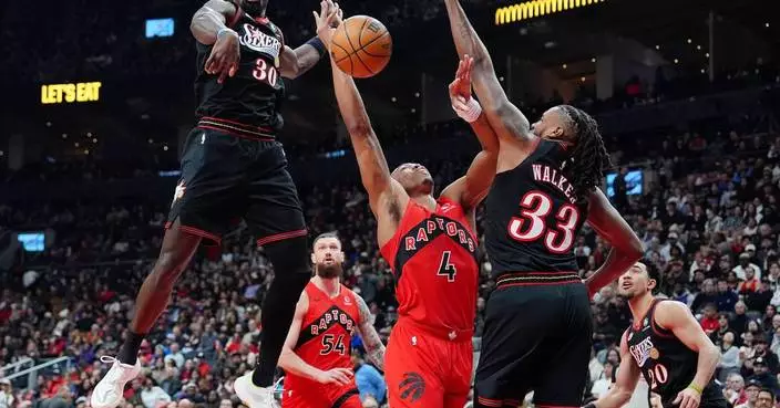 Scottie Barnes hits tiebreaking free throw in final second of OT as Raptors beat 76ers 116-115