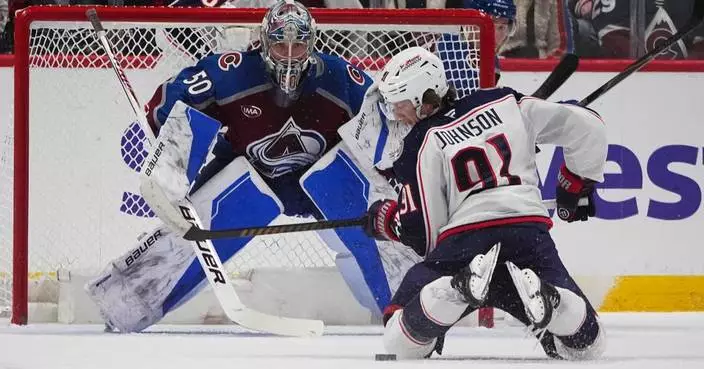 Goaltender Trent Miner, defenseman Ilya Solovyov notch NHL firsts to help Avs beat Blue Jackets 4-0